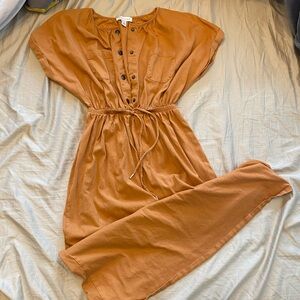 topshop orange midi dress medium 6